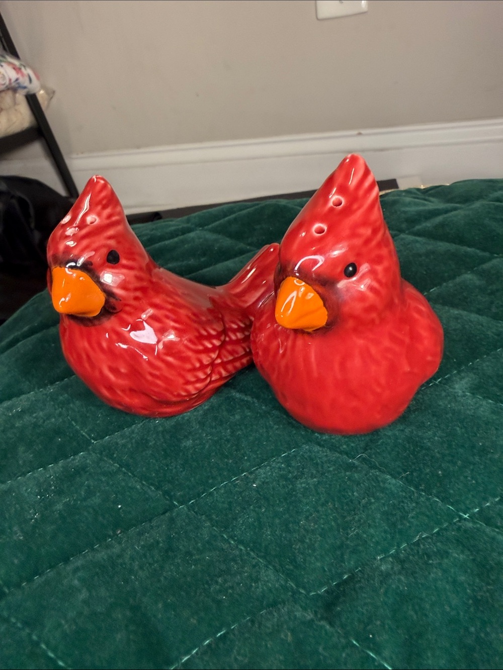 Red Ceramic Cardinal Salt & Pepper Shakers - Home Accents